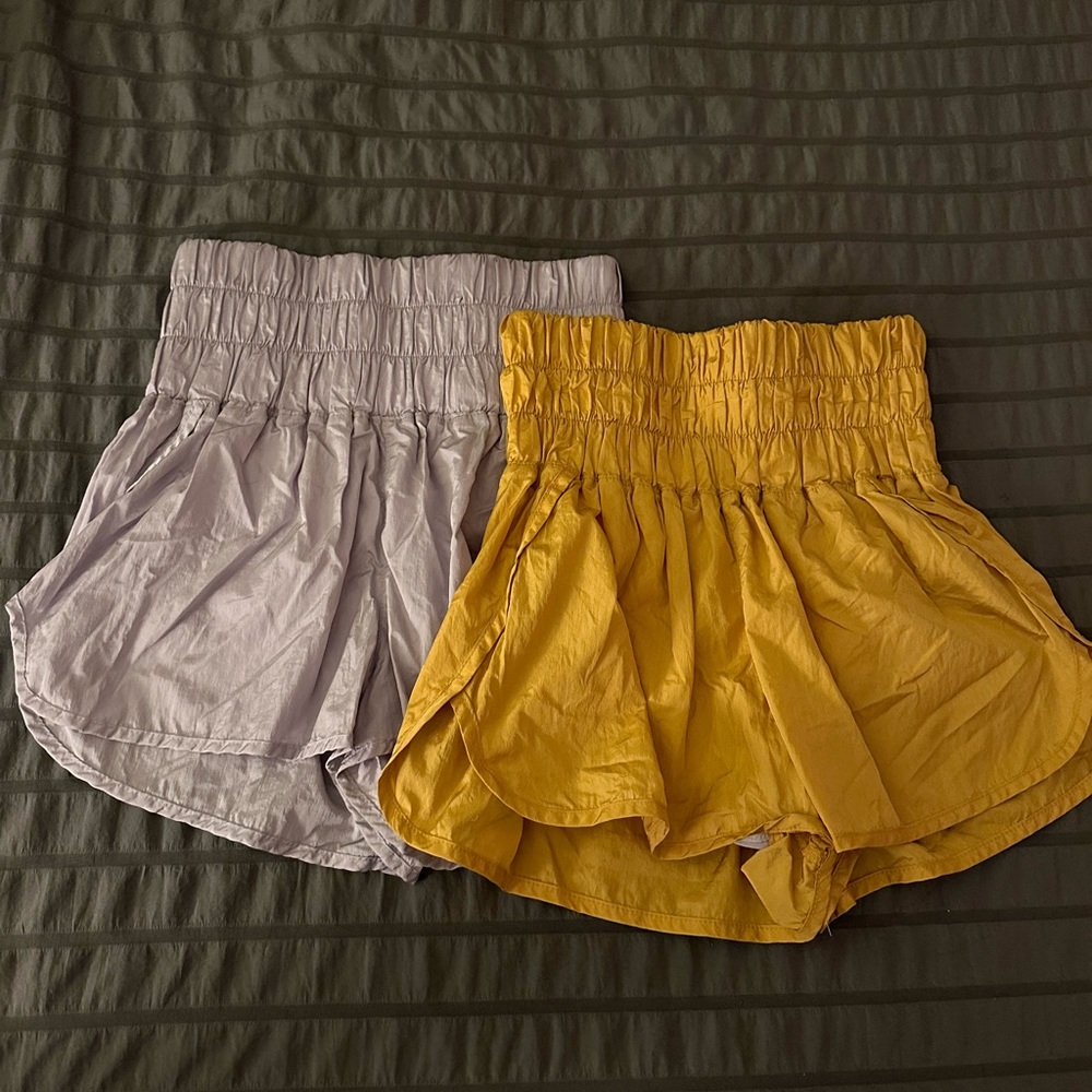 Free People FP Movement The Way Home Yellow Shorts